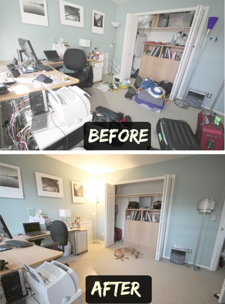 before and after results of office cleaning