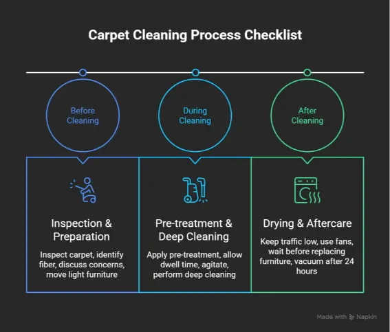 carpet cleaning checklist iluustration 