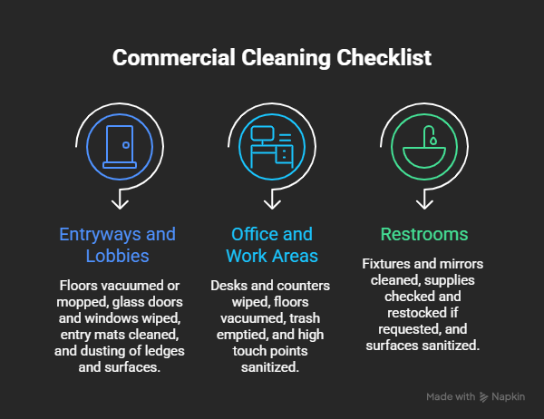Commercial Cleaning Checklist illustration